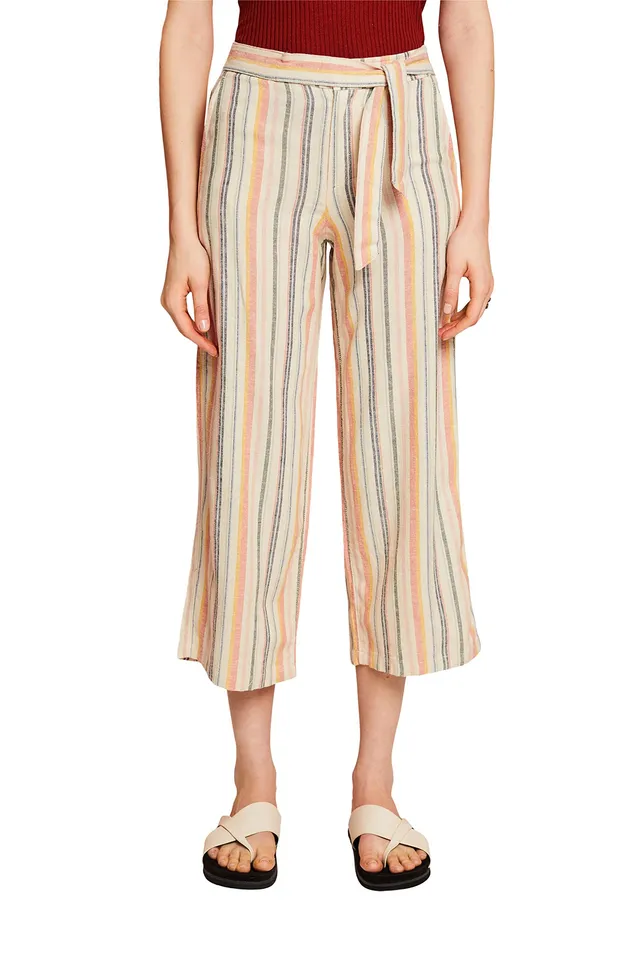 esprit-043ee1b328-damen-hose-farbe-287-sand-gr-e-38-26-l-ssige-stoffhose-mit-ent image 1