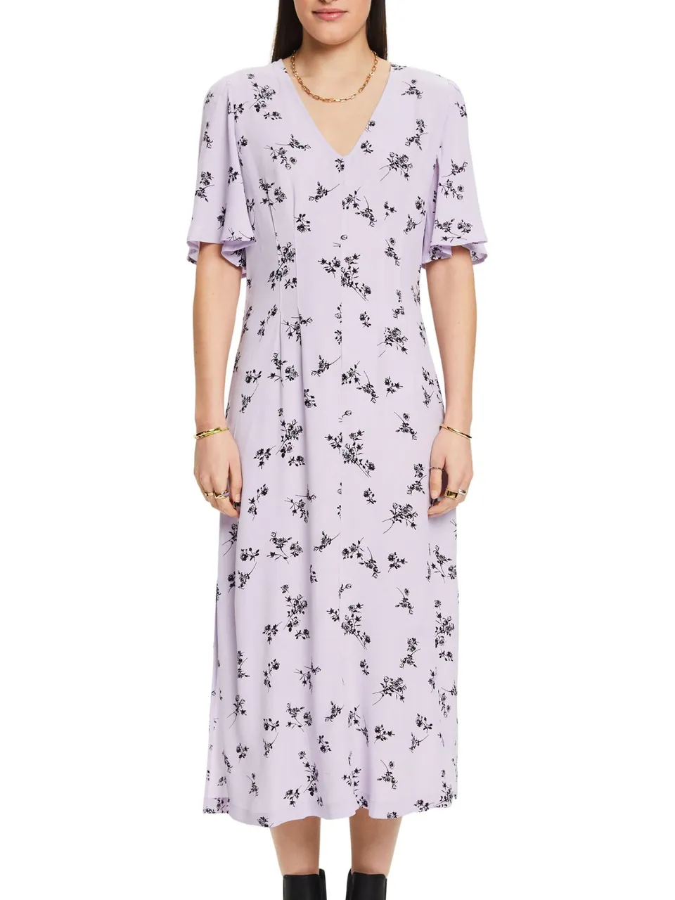 esprit-kleid-024ee1e344-damen-kleid-l-ssige-passform-f-llt-gro-aus image 1