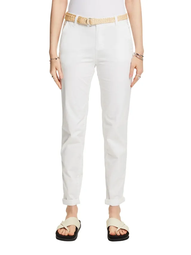 esprit-993ee1b312-damen-hose-off-white-w38-l30-schmal-geschnittene-stoffhose image 1