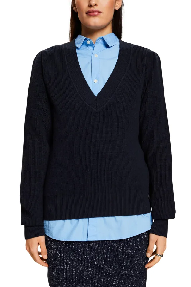 esprit-113ee1i347-damen-pullover-strickpullover-mit-normaler-passform-und-rmelfr image 1
