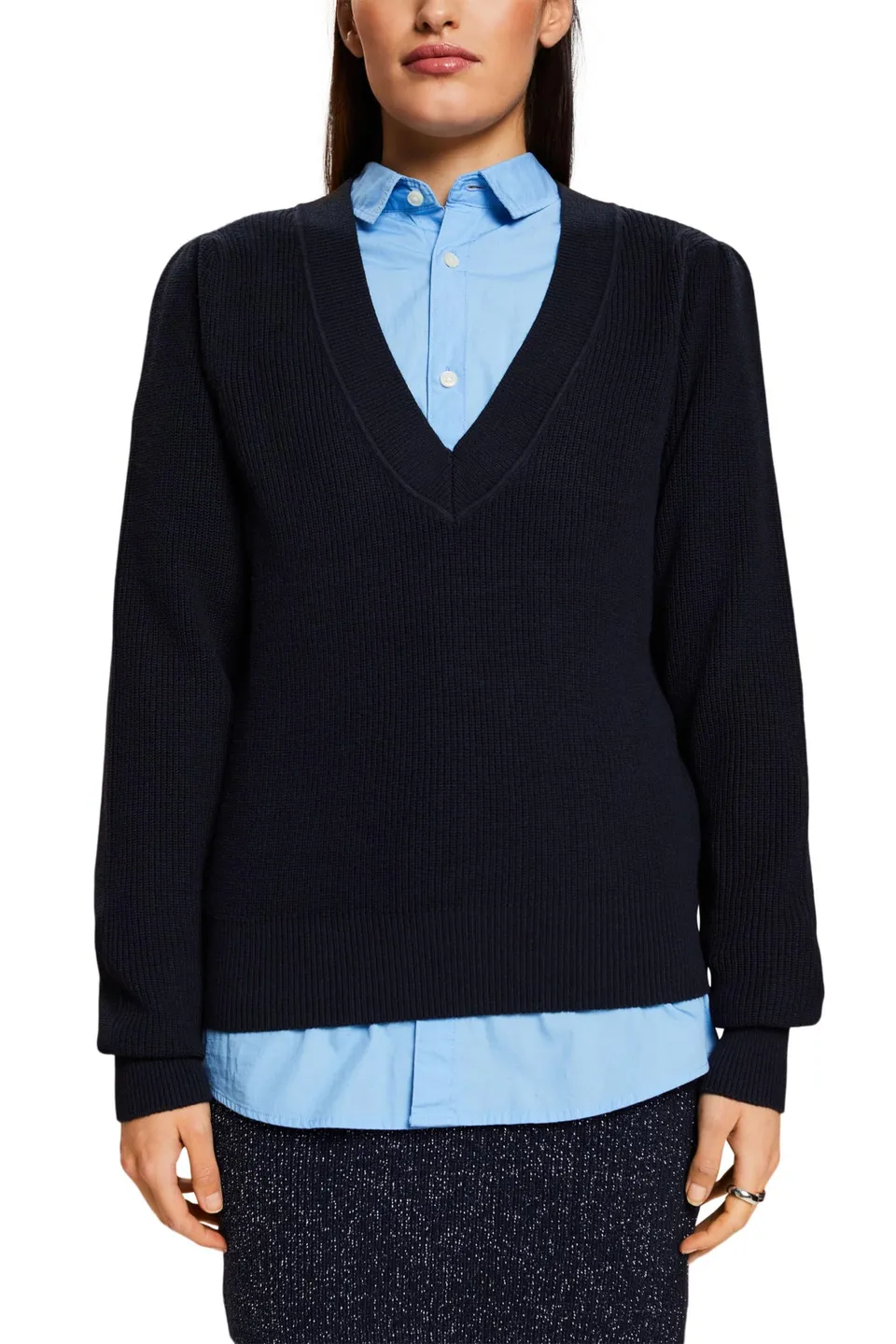 esprit-113ee1i347-damen-pullover-strickpullover-mit-normaler-passform-und-rmelfr image 1