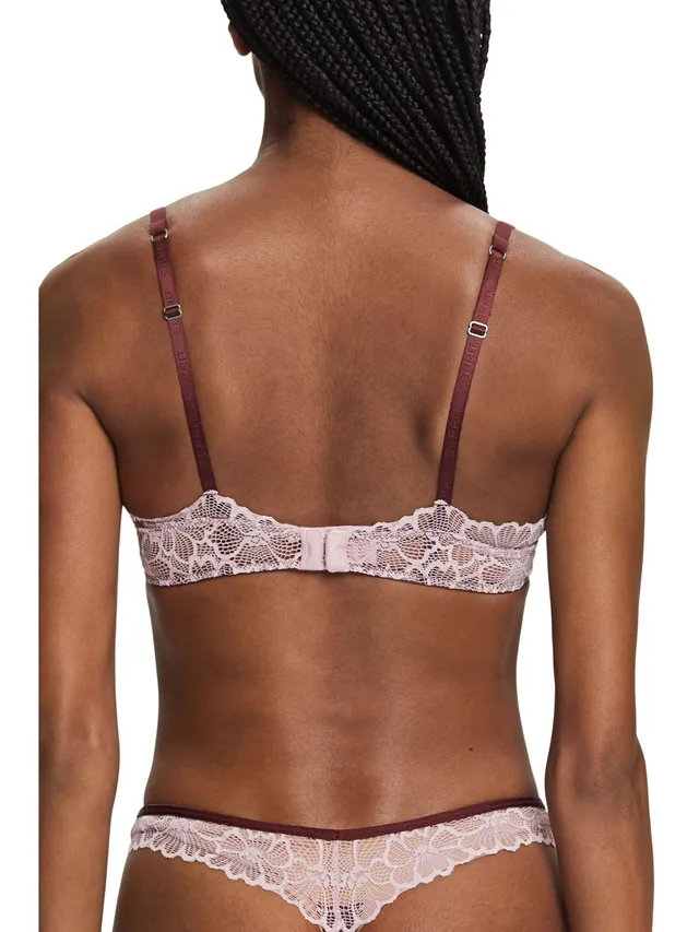 esprit-big-flower-lace-damen-t-shirt-bh-mit-pads image 1
