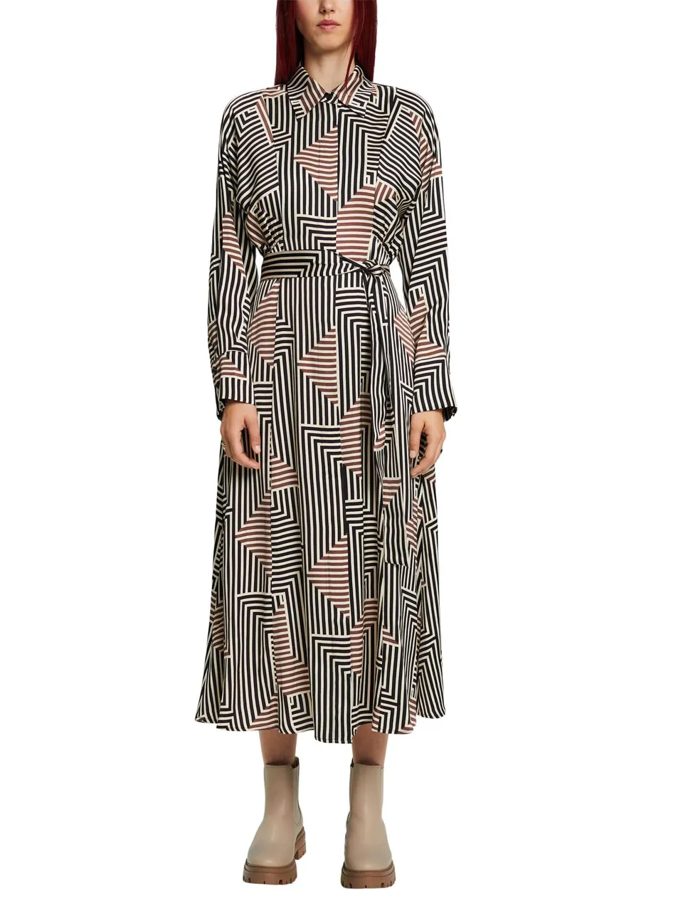 esprit-damen-kleid-103ee1e330-kleid-mit-flie-ender-passform image 1