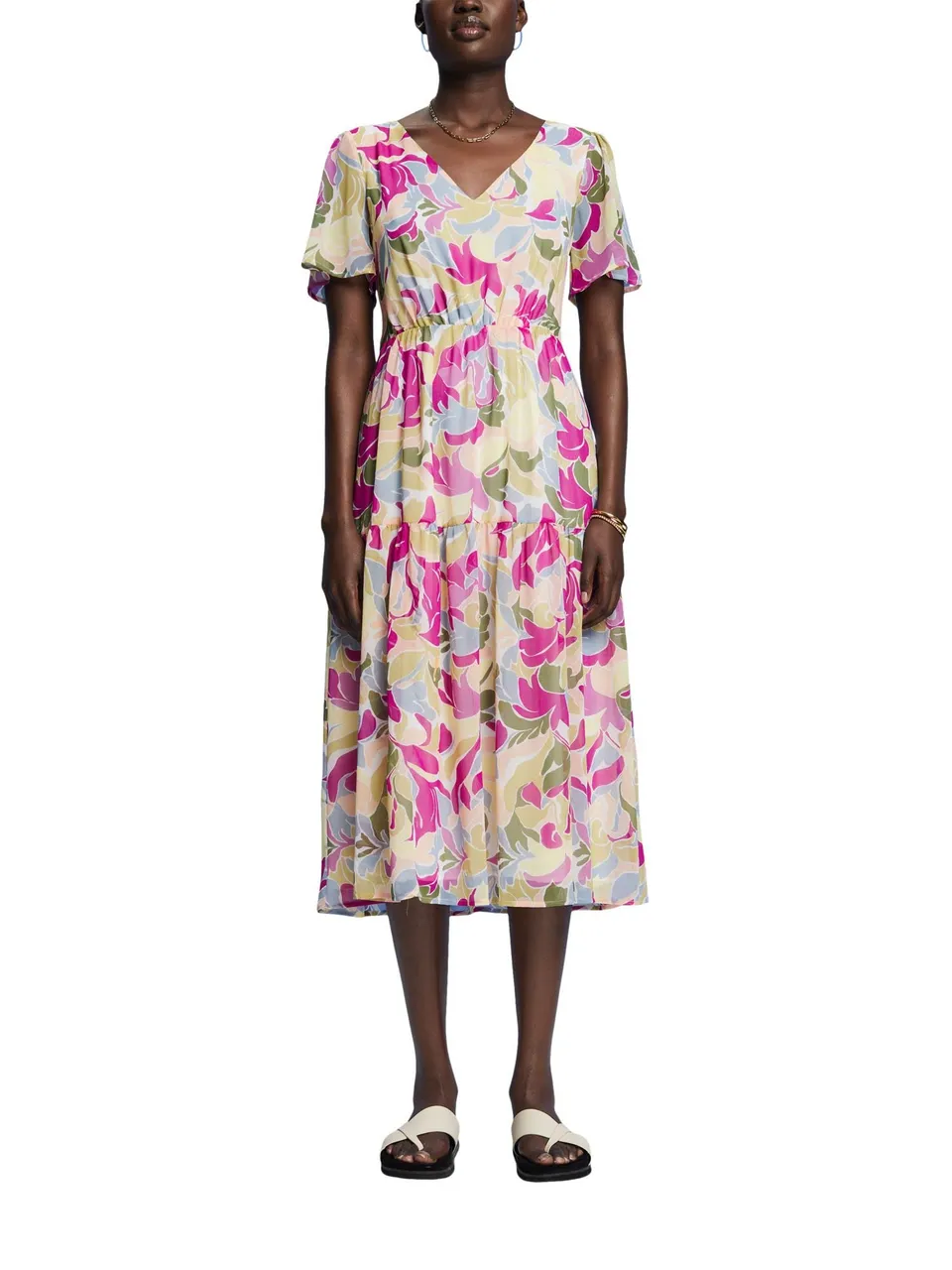 esprit-043eo1e341-damen-kleid-weiches-alltags-und-freizeitkleid-mit-entspannter- image 1