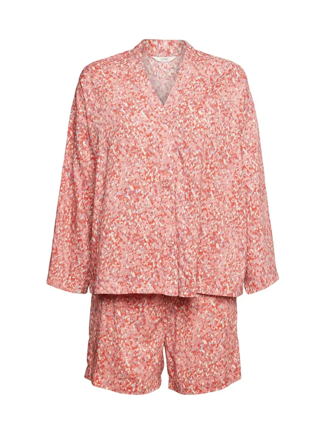 esprit-printed-woven-damen-pyjamaset-zweiteiliger-schlafanzug-mit-print-und-kurz image 1