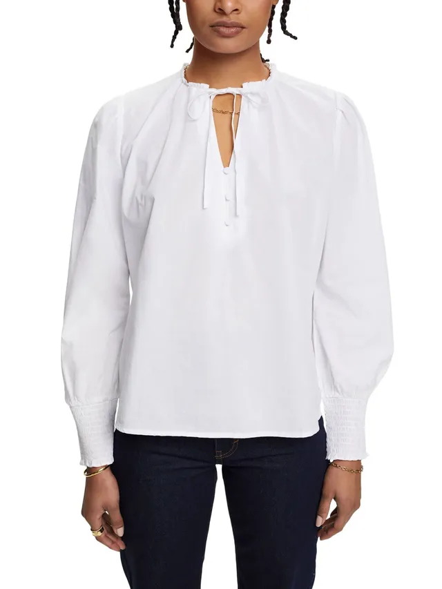 esprit-023cc1f303-damen-bluse-klassische-alltagsbluse-mit-vielseitigem-styling image 1