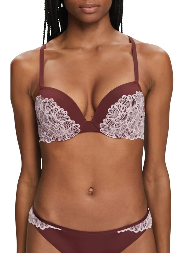 esprit-big-flower-lace-push-up-bh-damen-bh-mit-spitze-und-push-up-effekt image 1