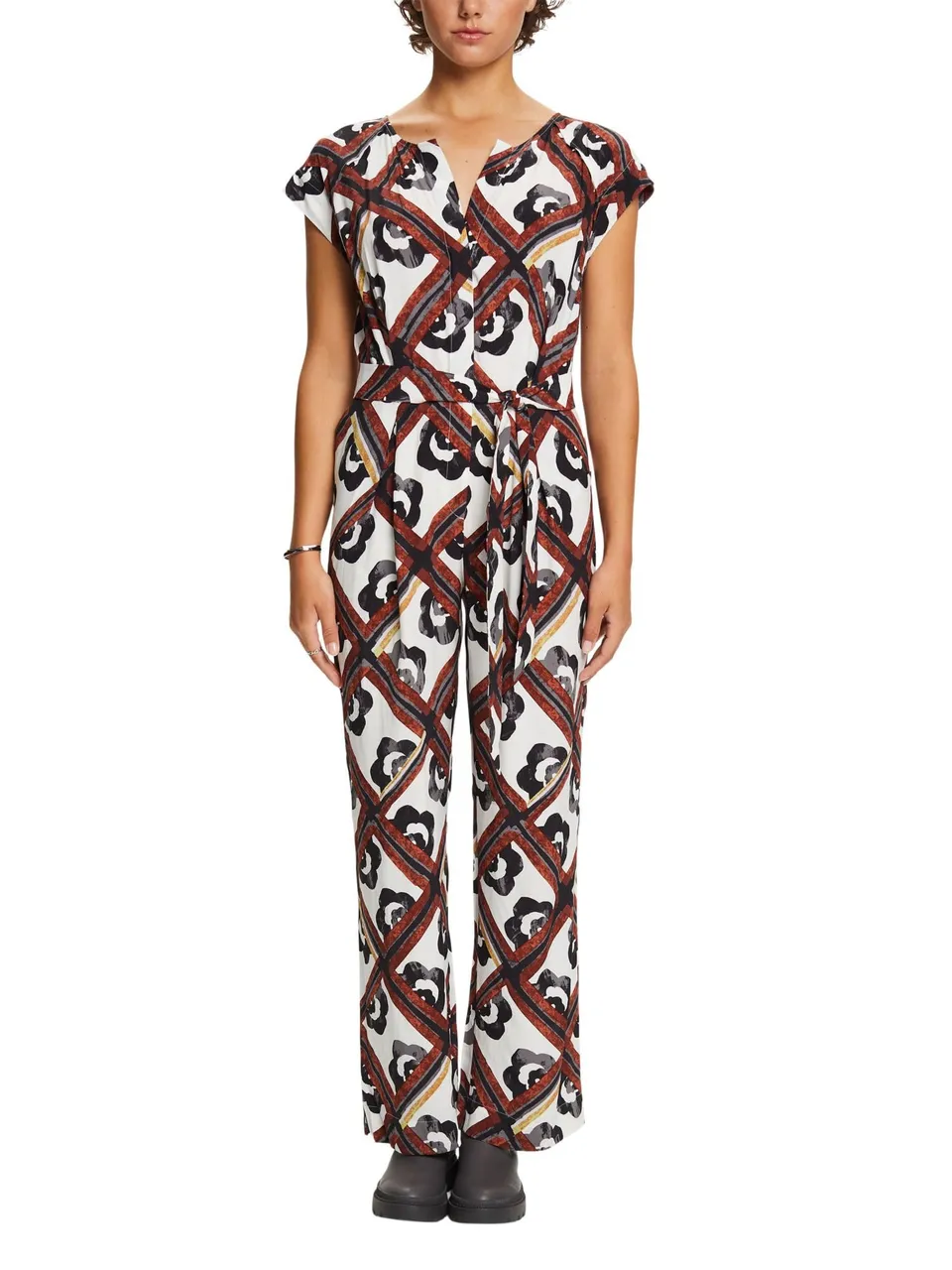 esprit-073eo1l301-damen-overall-elegant-geschnittener-jumpsuit-mit-gr-engetreuer image 1