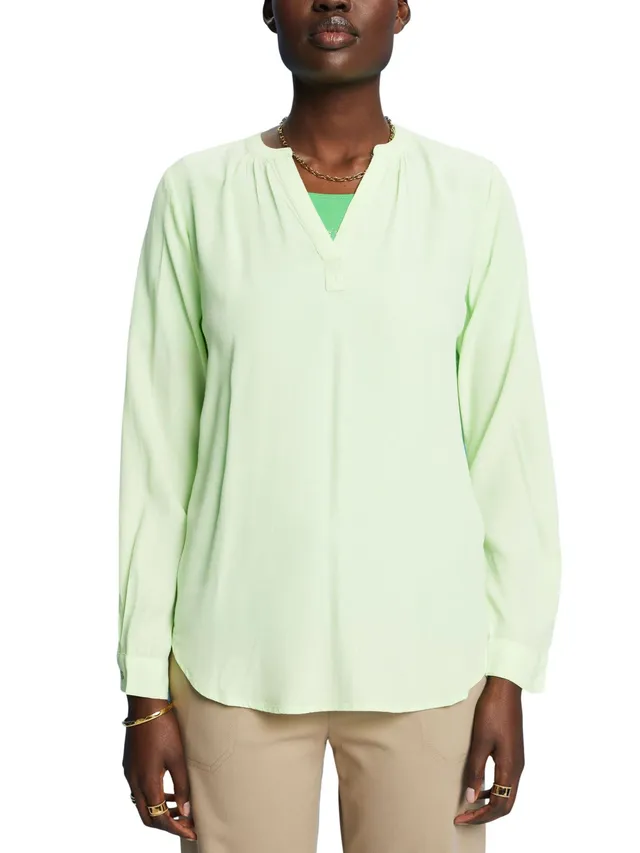 esprit-993ee1f327-damen-bluse-elegante-langarm-bluse-im-1er-pack image 1