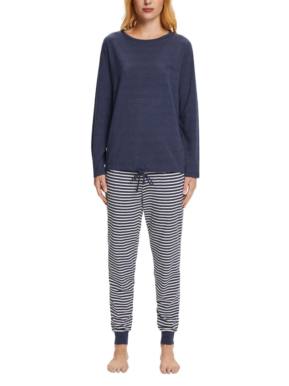 esprit-y-d-stripe-cotton-sus-single-damen-pyjamaunterteil-blickdichter-pyjama-sc image 1