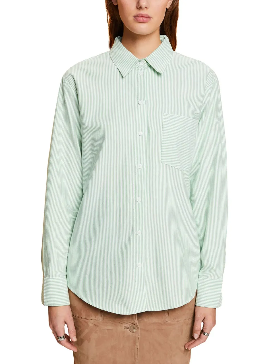 esprit-023ee1f315-damen-bluse-zeitlose-bluse-mit-normaler-passform image 1