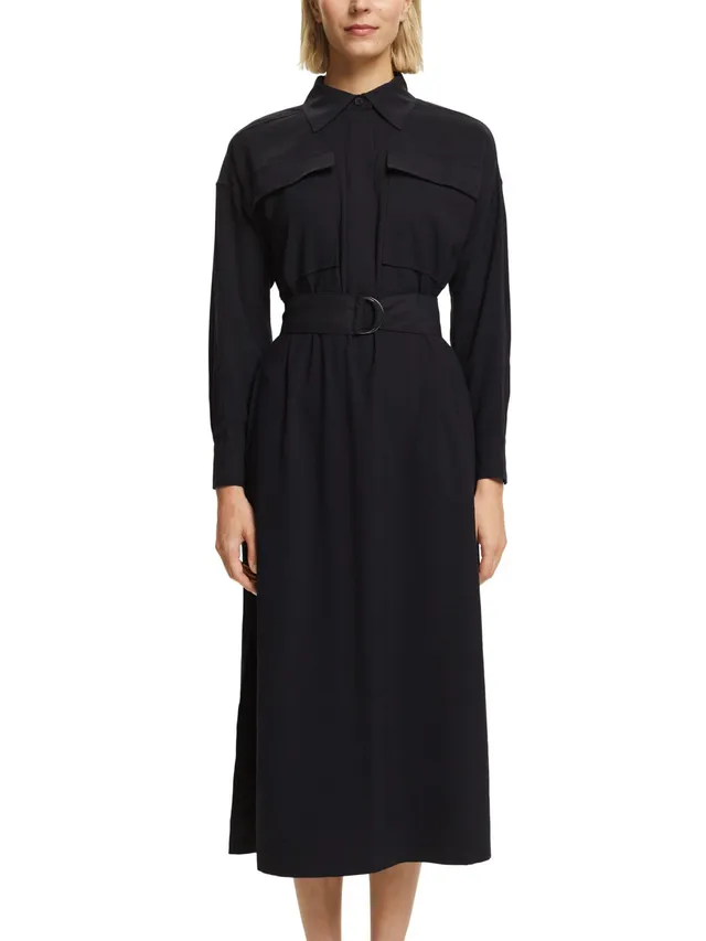 esprit-103ee1e348-damen-kleid-vielseitiges-markenkleid-in-weichem-material-mit-a image 1