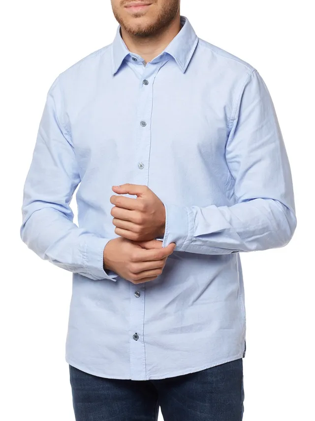 joop-hanson-herren-oxford-oberhemd-langarm-slim-fit-blau image 1