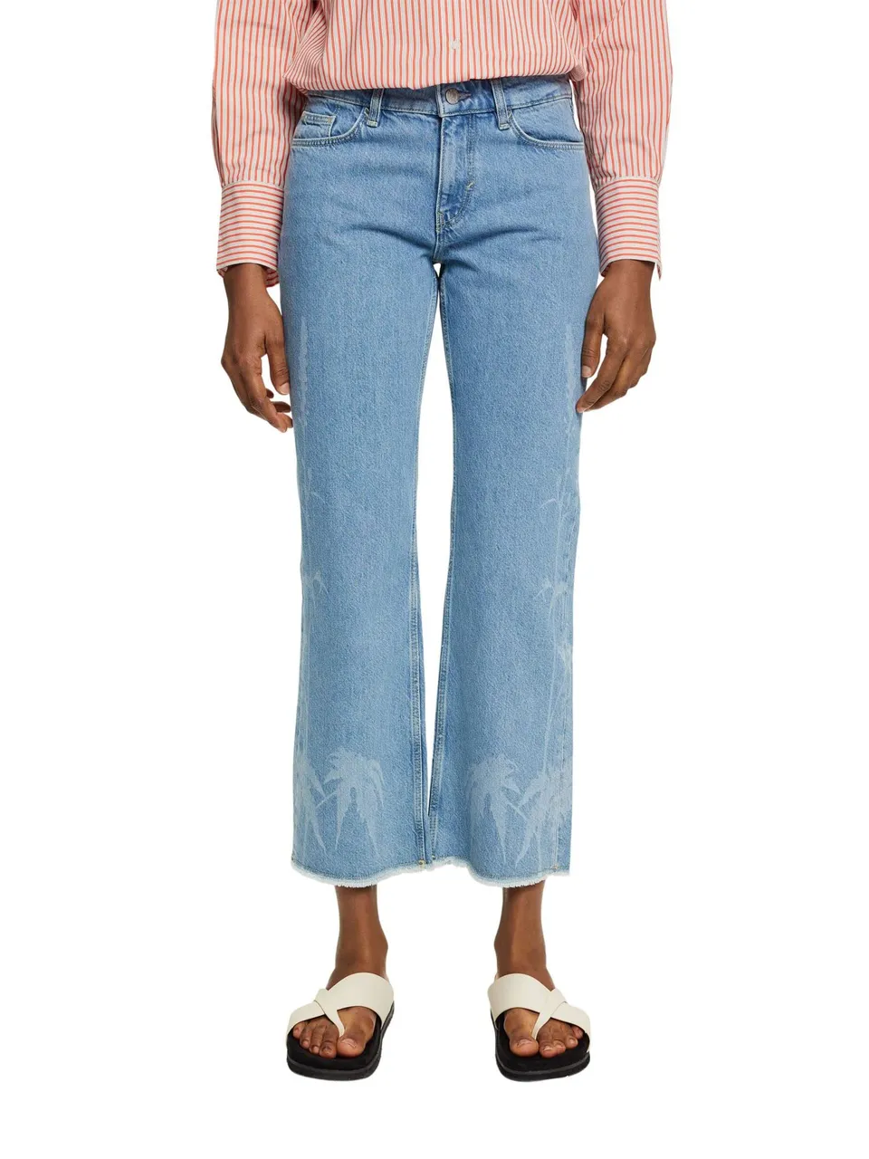 esprit-023ee1b305-damen-jeans-klassische-denim-hose-mit-schmeichelhafter-alltags image 1