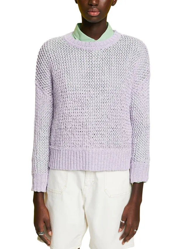 esprit-033eo1i308-damen-pullover-klassischer-strickpullover-mit-relaxed-passform image 1