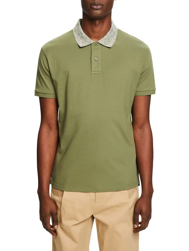 esprit-034ee2k311-herren-polohemd-in-light-khaki-klassischer-piqu-look-f-r-freiz image 1