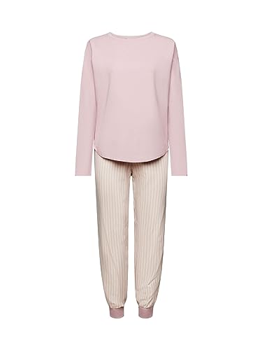 esprit-damen-flannel-stripe-pyjamaset-kariertes-langarm-schlafanzug-set-aus-kusc image 8