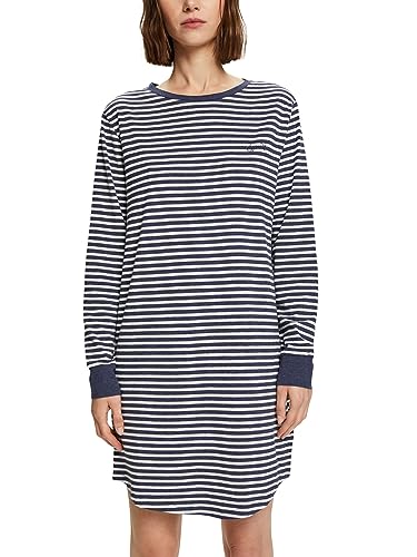 esprit-damen-modern-stripes-nachthemd-bequemes-schlaf-und-nachtkleid-mit-streife image 8