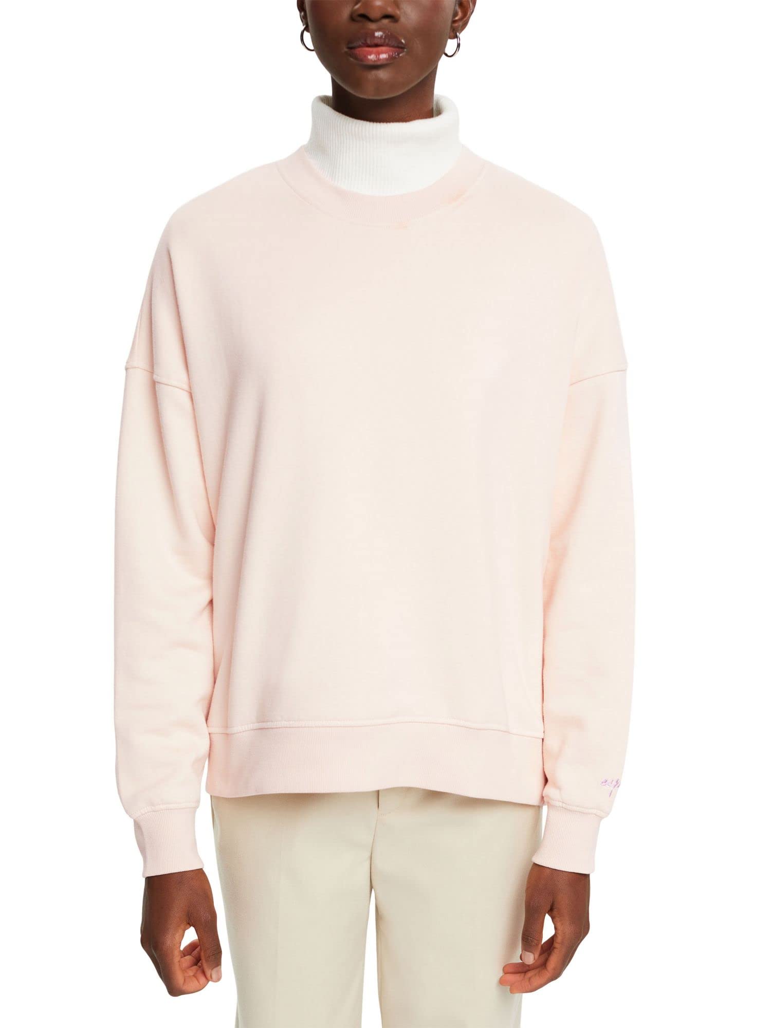 esprit-993ee1j307-sweatshirt-f-r-damen-pastel-pink-pullover-mit-bequemer-passfor image 2