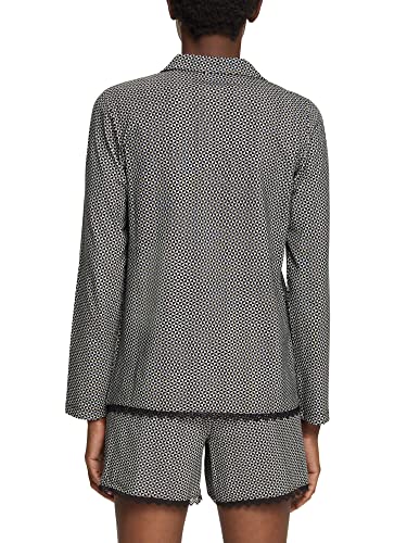 esprit-damen-printed-cotton-lace-schlafshirt-kurz-rmliges-pyjamashirt-aus-baumwo image 8