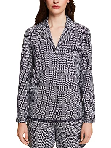 esprit-printed-cotton-lace-damen-pyjamaoberteil-kurzarm-schlafshirt-mit-spitze image 7