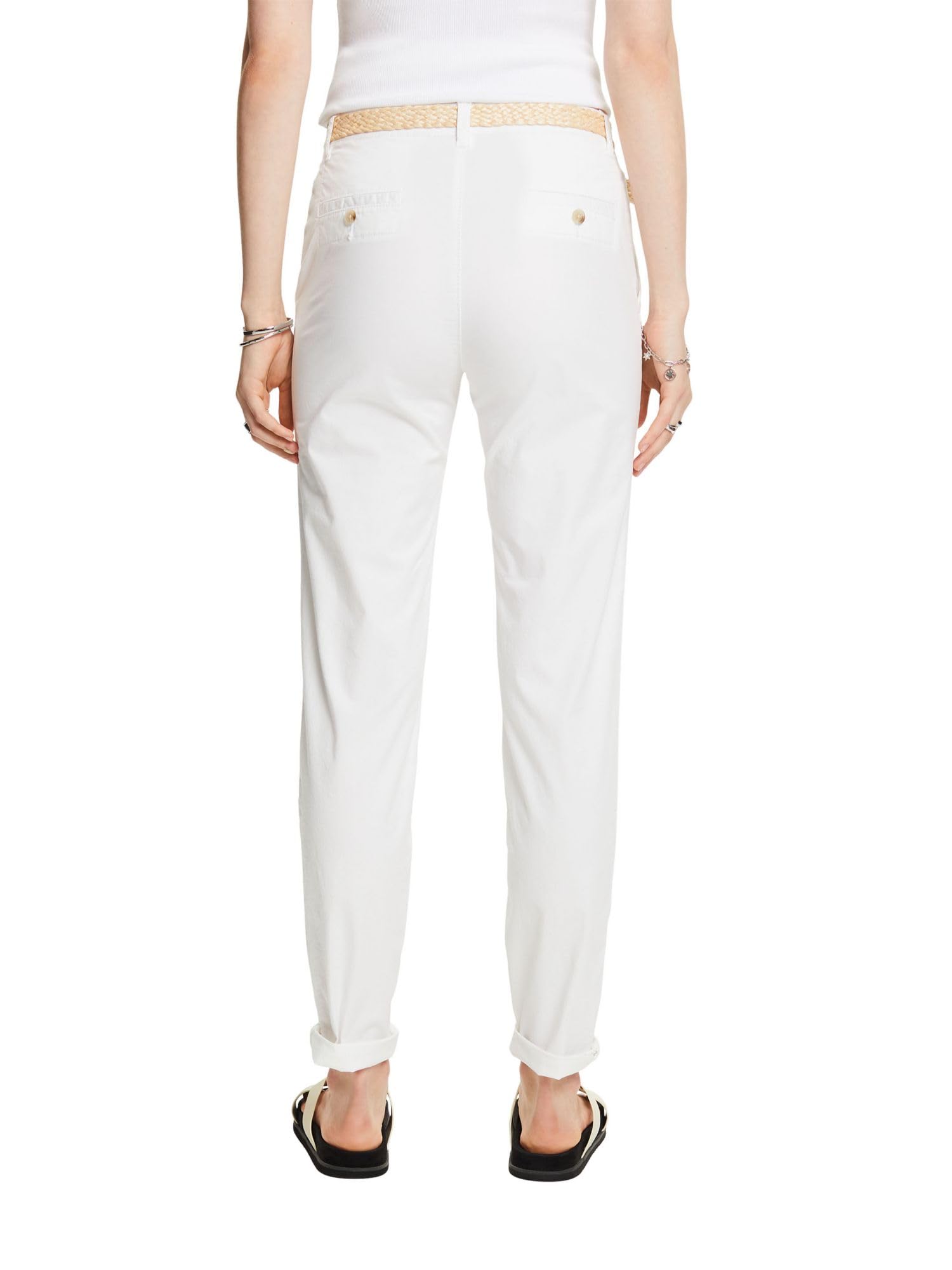 esprit-993ee1b312-damen-hose-off-white-w38-l30-schmal-geschnittene-stoffhose image 2