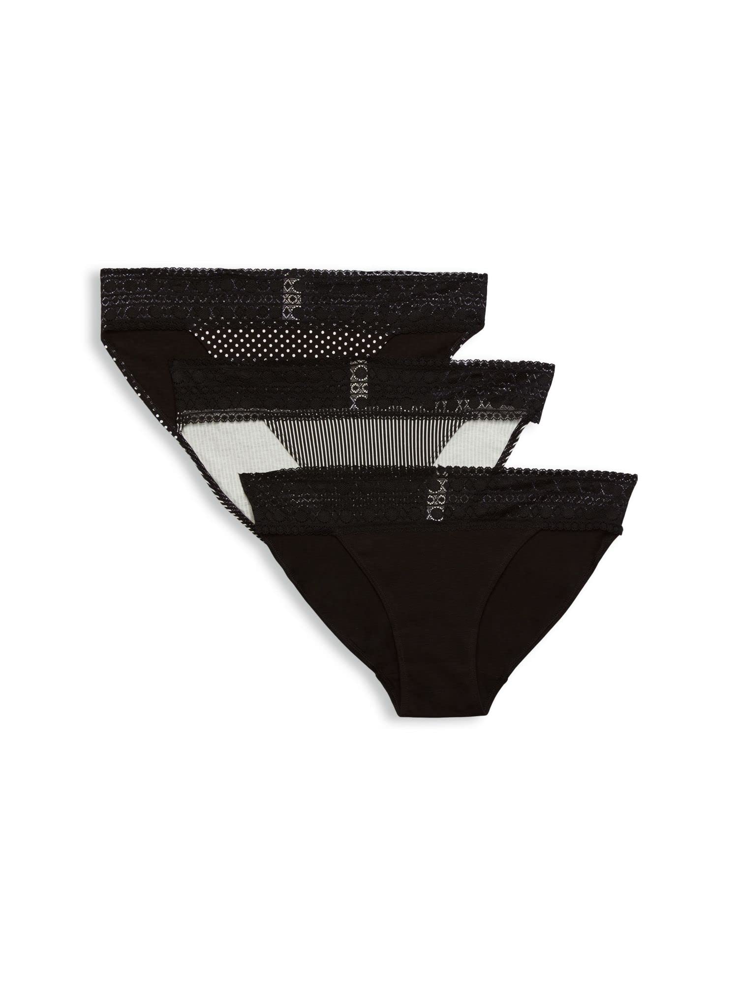 esprit-damen-slip-casual-cotton-coo-3-3er-pack-hipster-mini-slips-in-schwarz-aus image 3