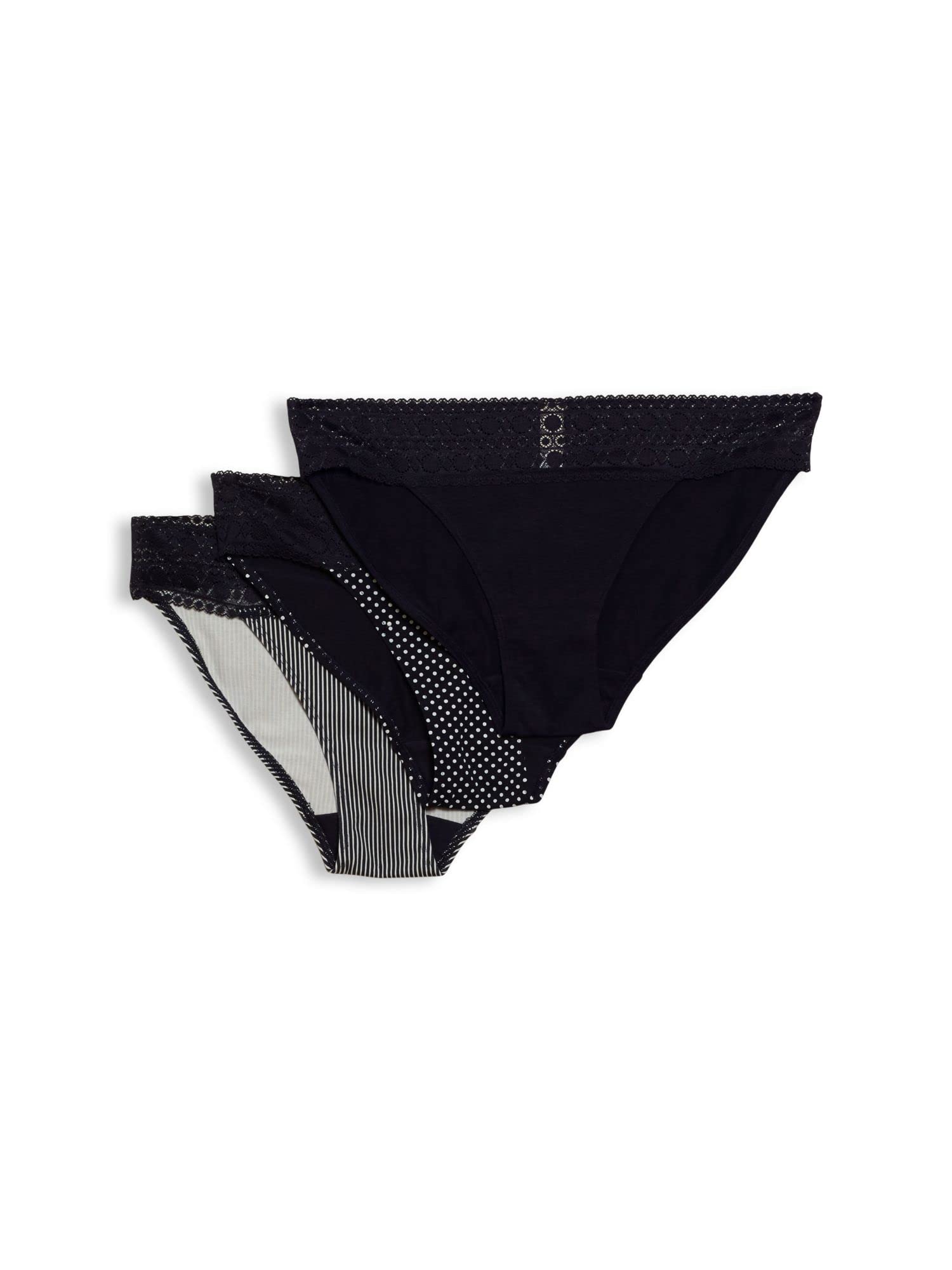 esprit-damen-slip-casual-cotton-coo-3-3er-pack-hipster-mini-slips-in-schwarz-aus image 5