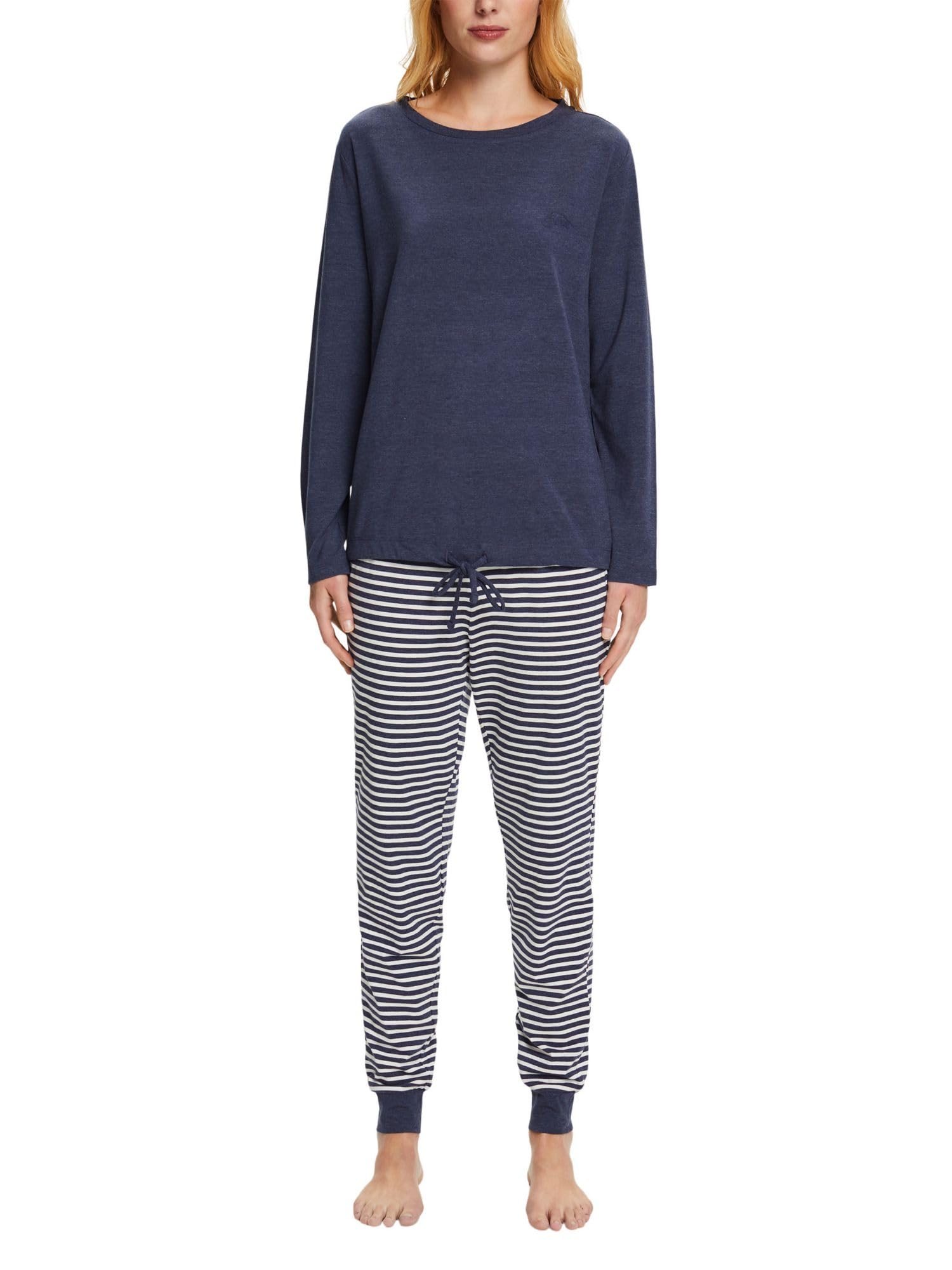 esprit-y-d-stripe-cotton-sus-single-damen-pyjamaunterteil-blickdichter-pyjama-sc image 1