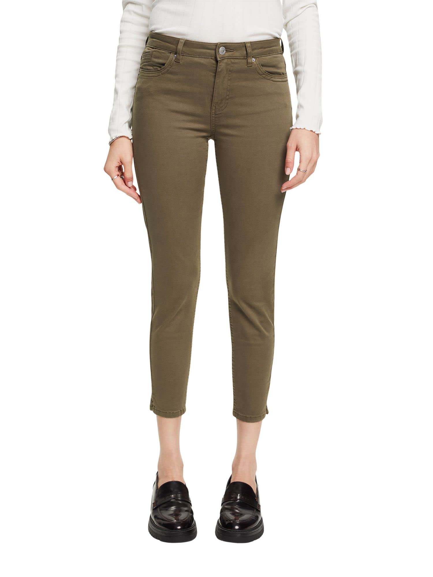 esprit-993cc1b310-damen-hose-in-khaki-green-350-elegante-stoffhose-gr-e-34-26 image 2