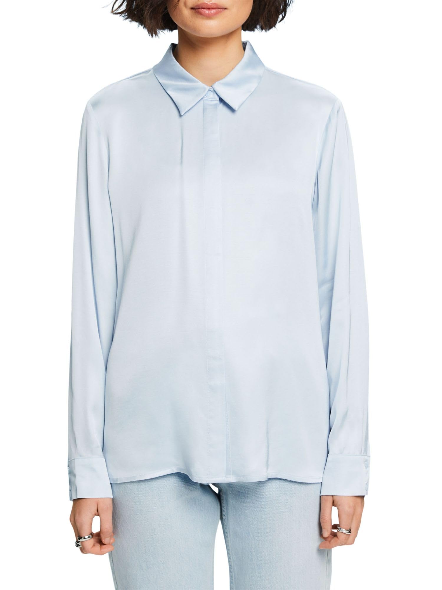 esprit-993ee1f325-damen-bluse-klassische-bluse-mit-gr-engetreuer-passform image 1
