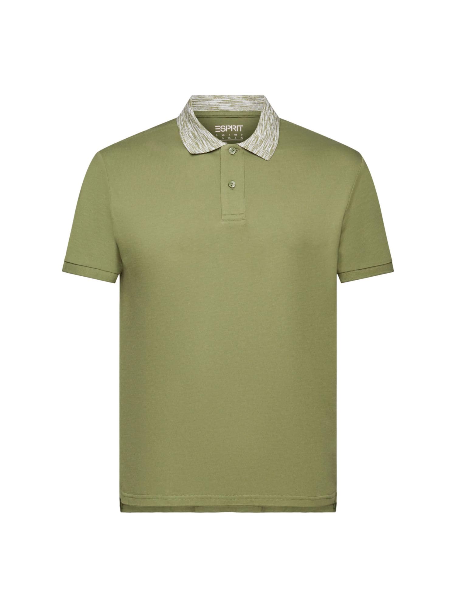 esprit-034ee2k311-herren-polohemd-in-light-khaki-klassischer-piqu-look-f-r-freiz image 3