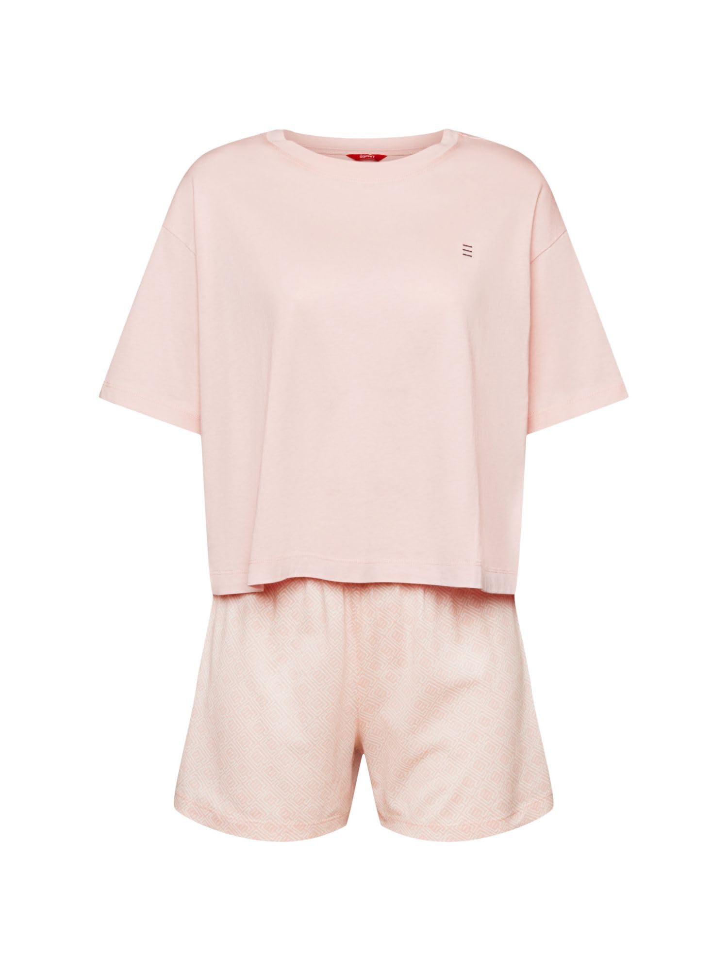 esprit-amelia-damen-pyjamaset-kurzarm-oberteil-mit-shorts-f-r-ruhigen-schlaf image 3