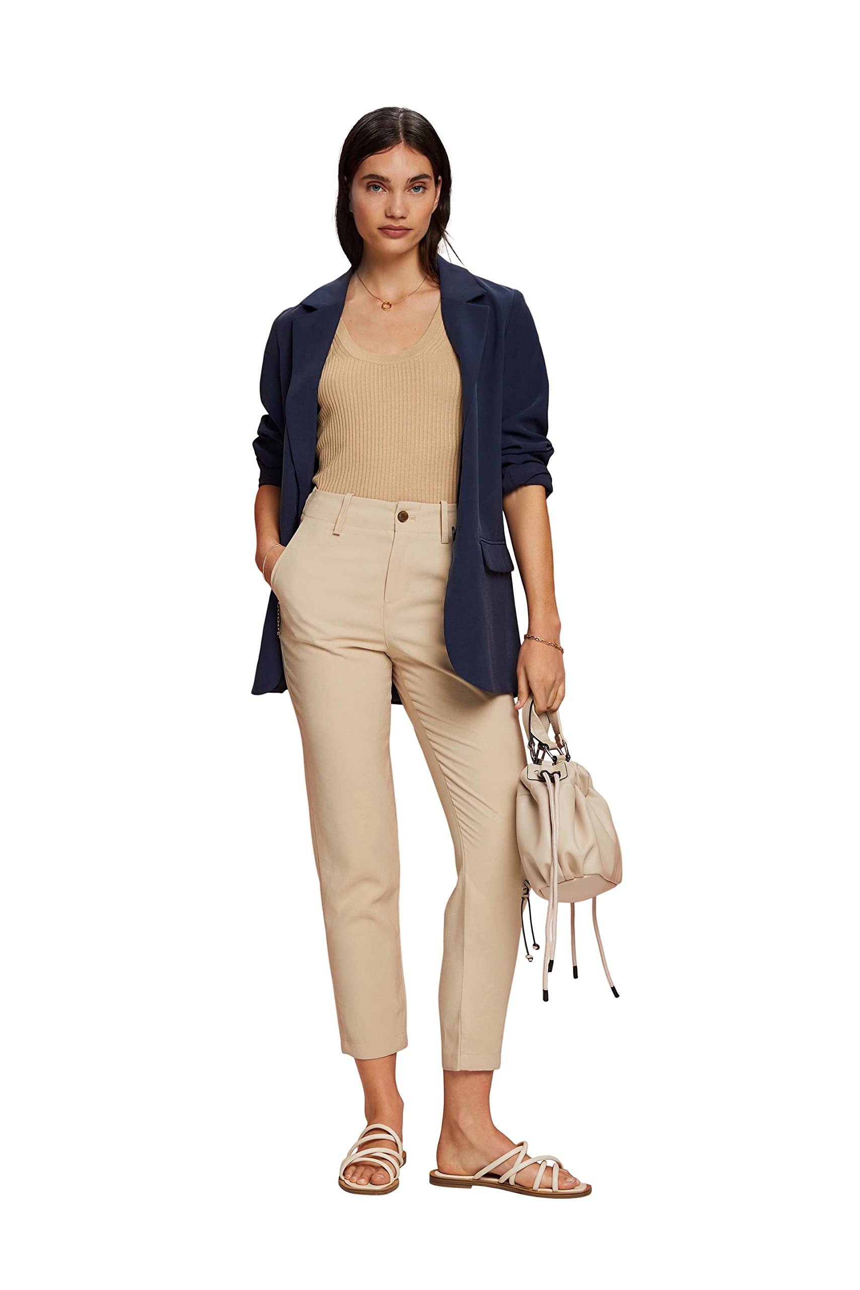 esprit-043ee1b330-damen-hose-bequeme-stoffhose-mit-lockerer-passform-zum-kombini image 3