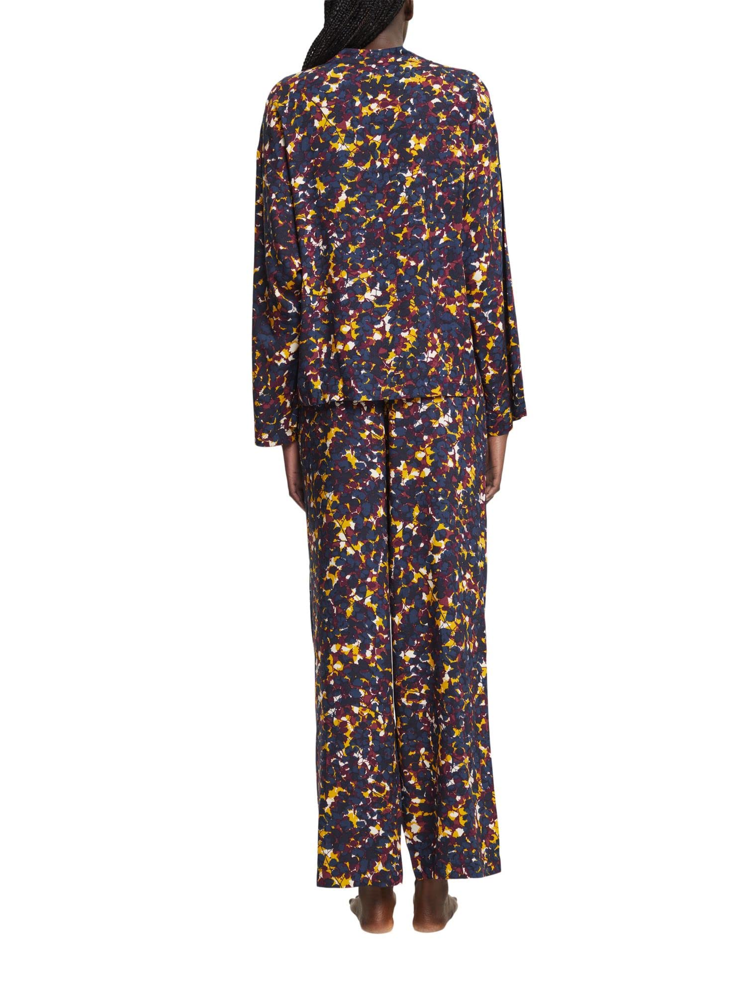 esprit-printed-woven-damen-pyjamaset-mit-bedrucktem-webstoff-schlafanzug-set-mit image 3