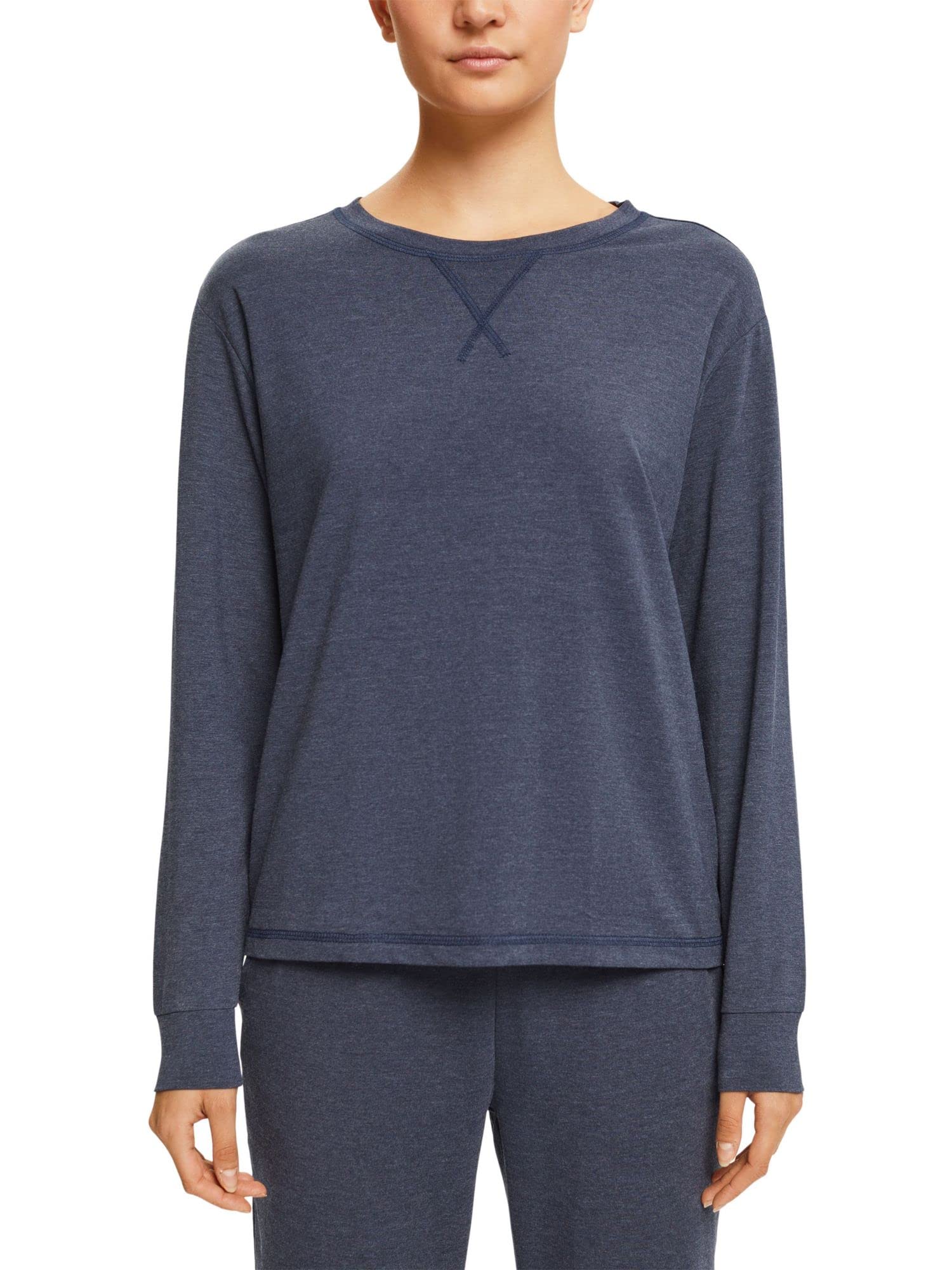 esprit-cosy-melange-sus-damen-longsleeve-pyjamaoberteil-kuscheliges-schlafshirt- image 6