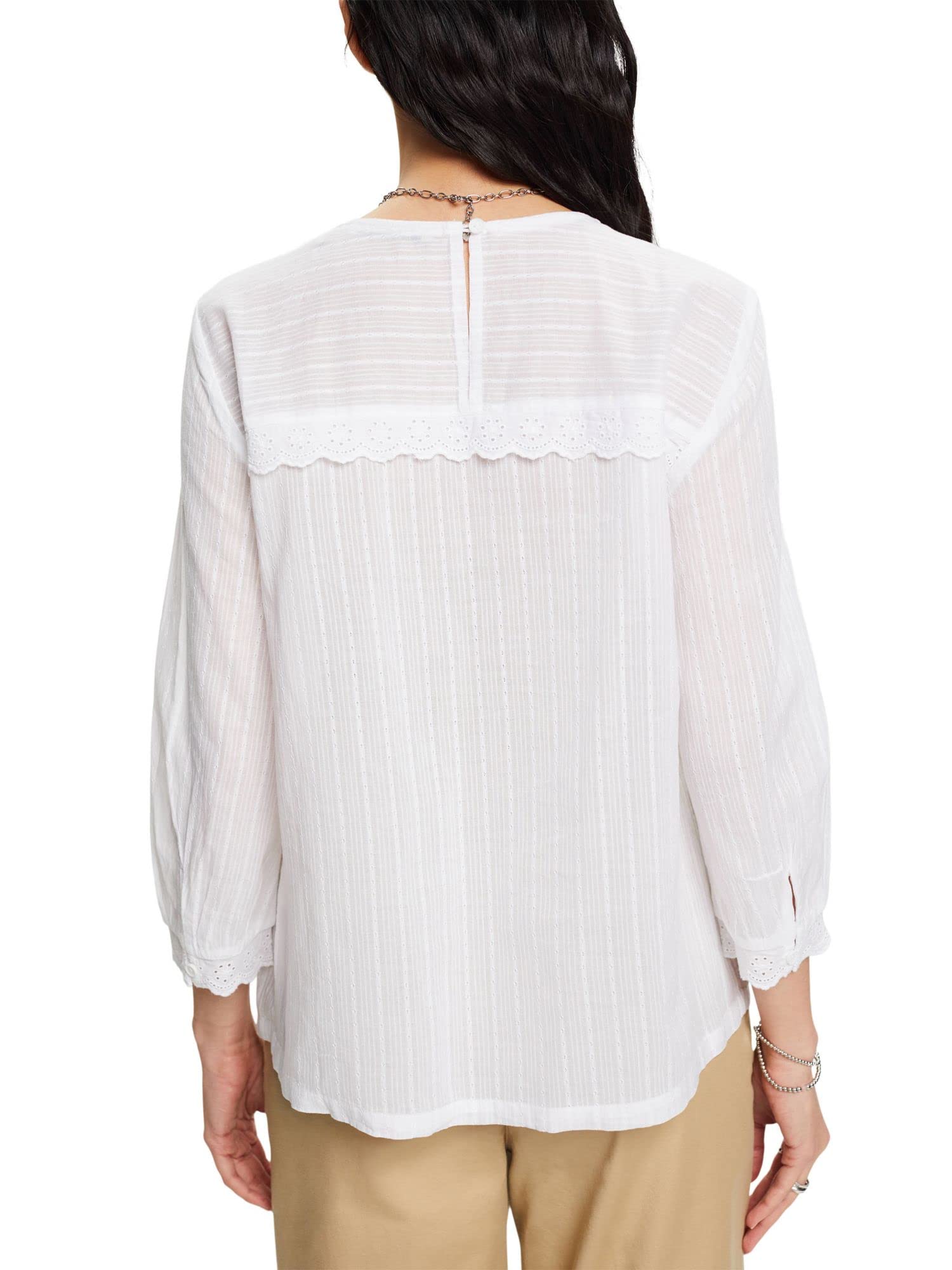 esprit-993ee1f309-damen-bluse-klassische-markenbluse-mit-vielseitigem-styling image 3