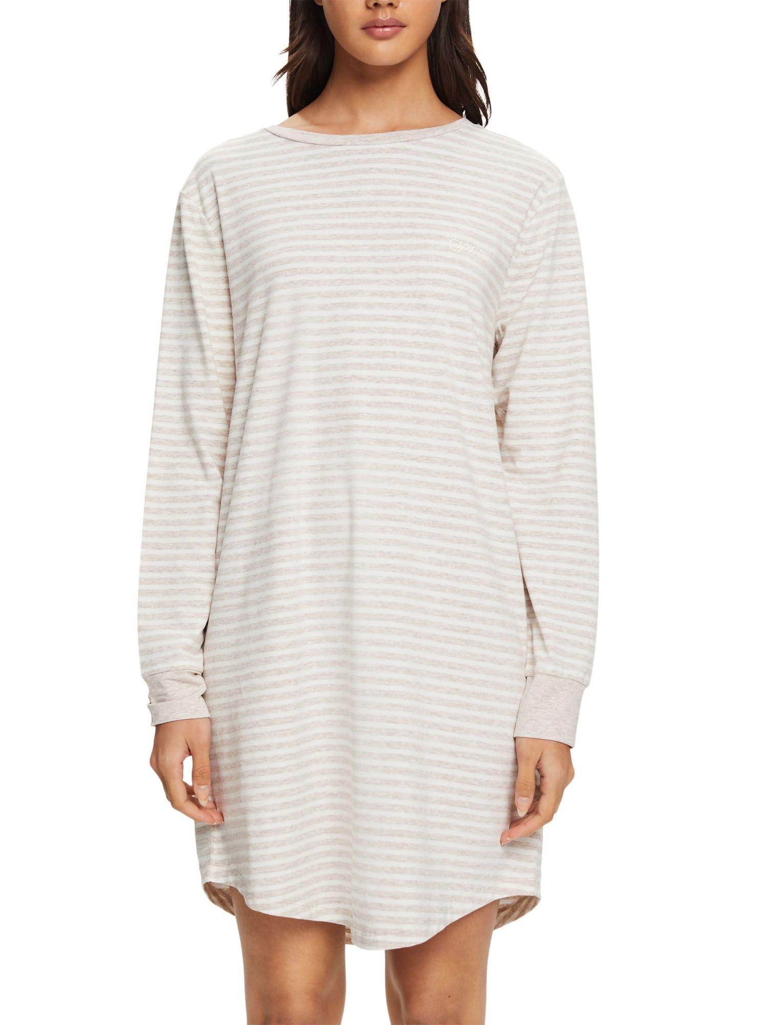 esprit-damen-modern-stripes-nachthemd-bequemes-schlaf-und-nachtkleid-mit-streife image 6