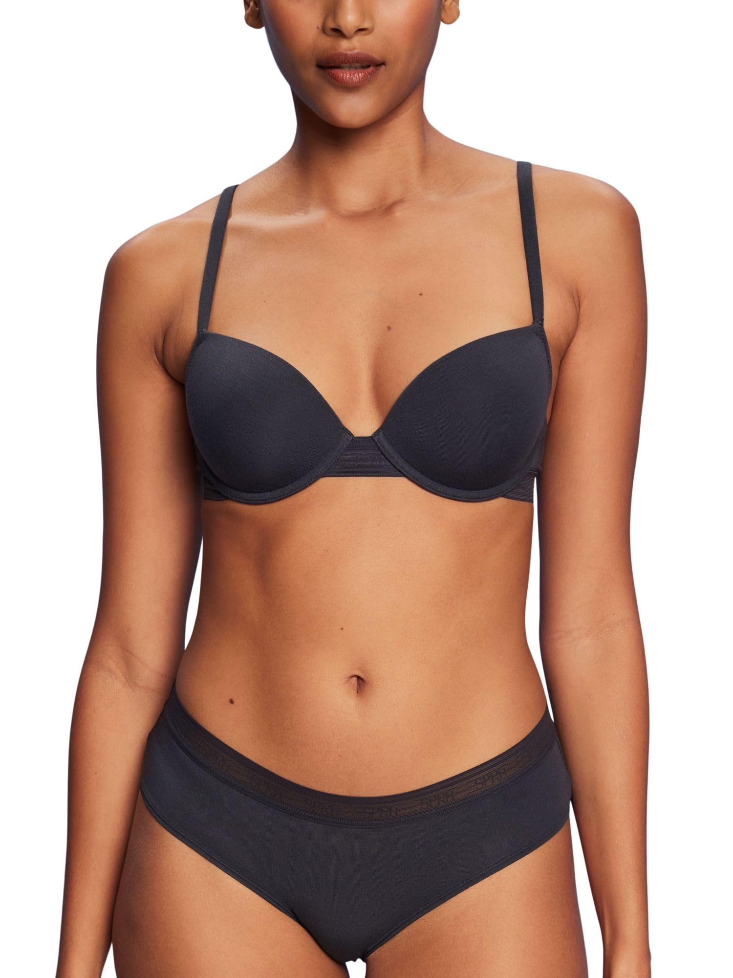 esprit-modal-w-logo-elastic-classic-padded-damen-gepolsterter-bh-aus-modal-mit-e image 1