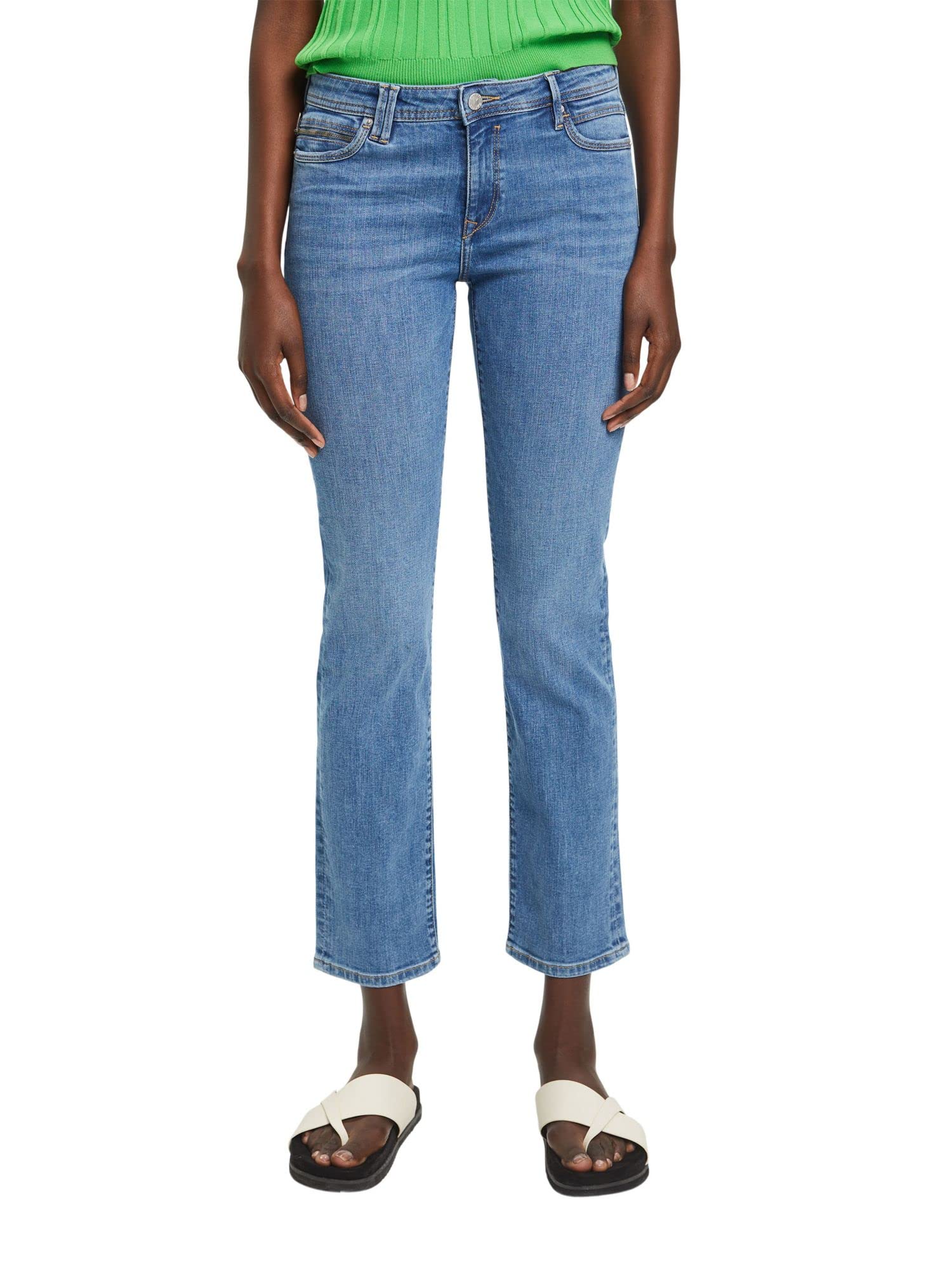 esprit-damen-low-cut-jeans-straight-leg-stretch-jeans-mit-five-pocket-styling image 6