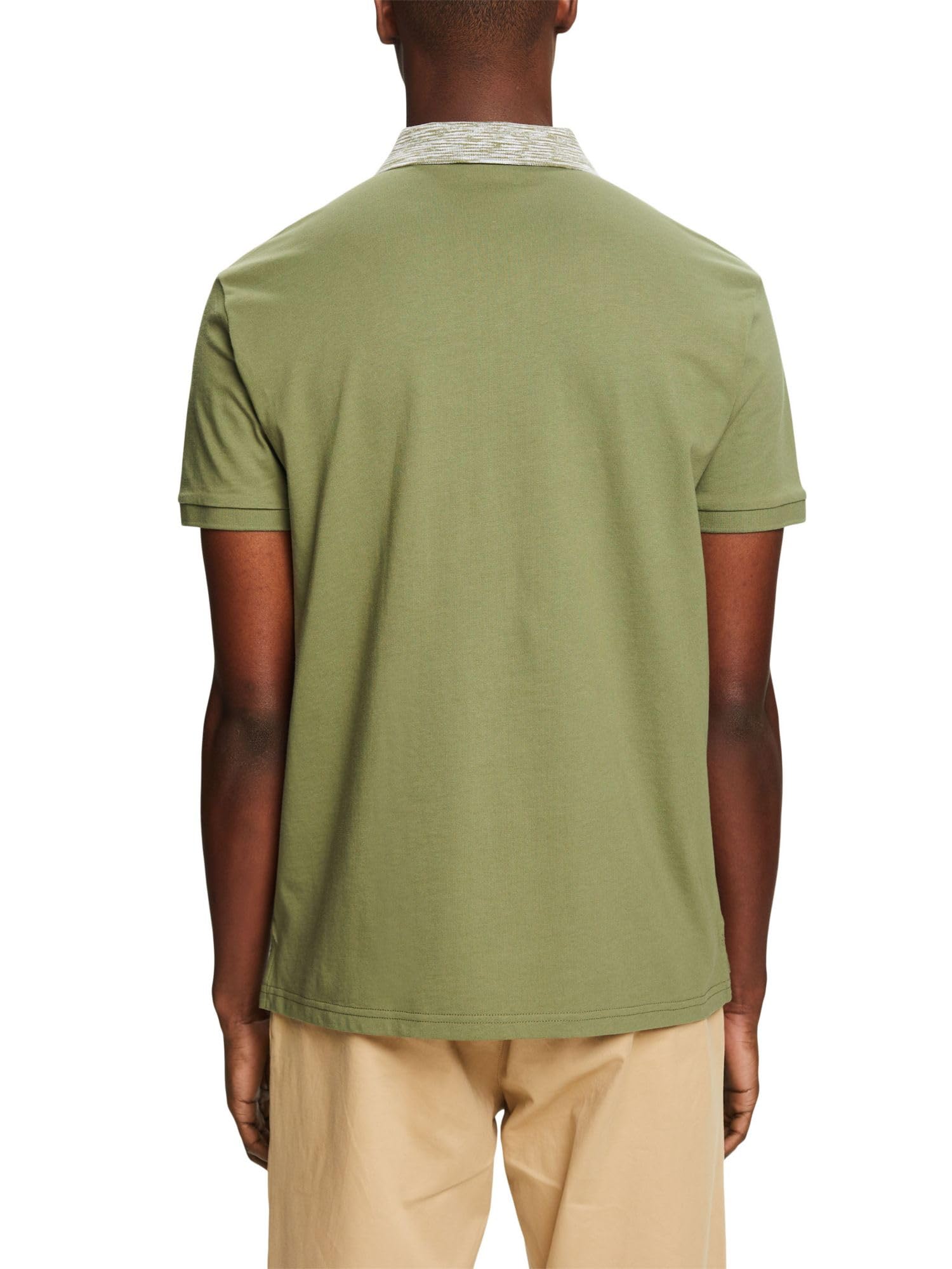 esprit-034ee2k311-herren-polohemd-in-light-khaki-klassischer-piqu-look-f-r-freiz image 2