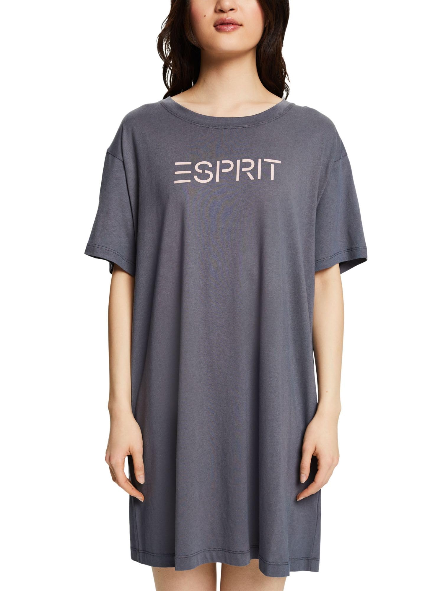 esprit-amelia-damen-nachthemd-mit-langen-armen-bequemes-schlafshirt-aus-weicher- image 1