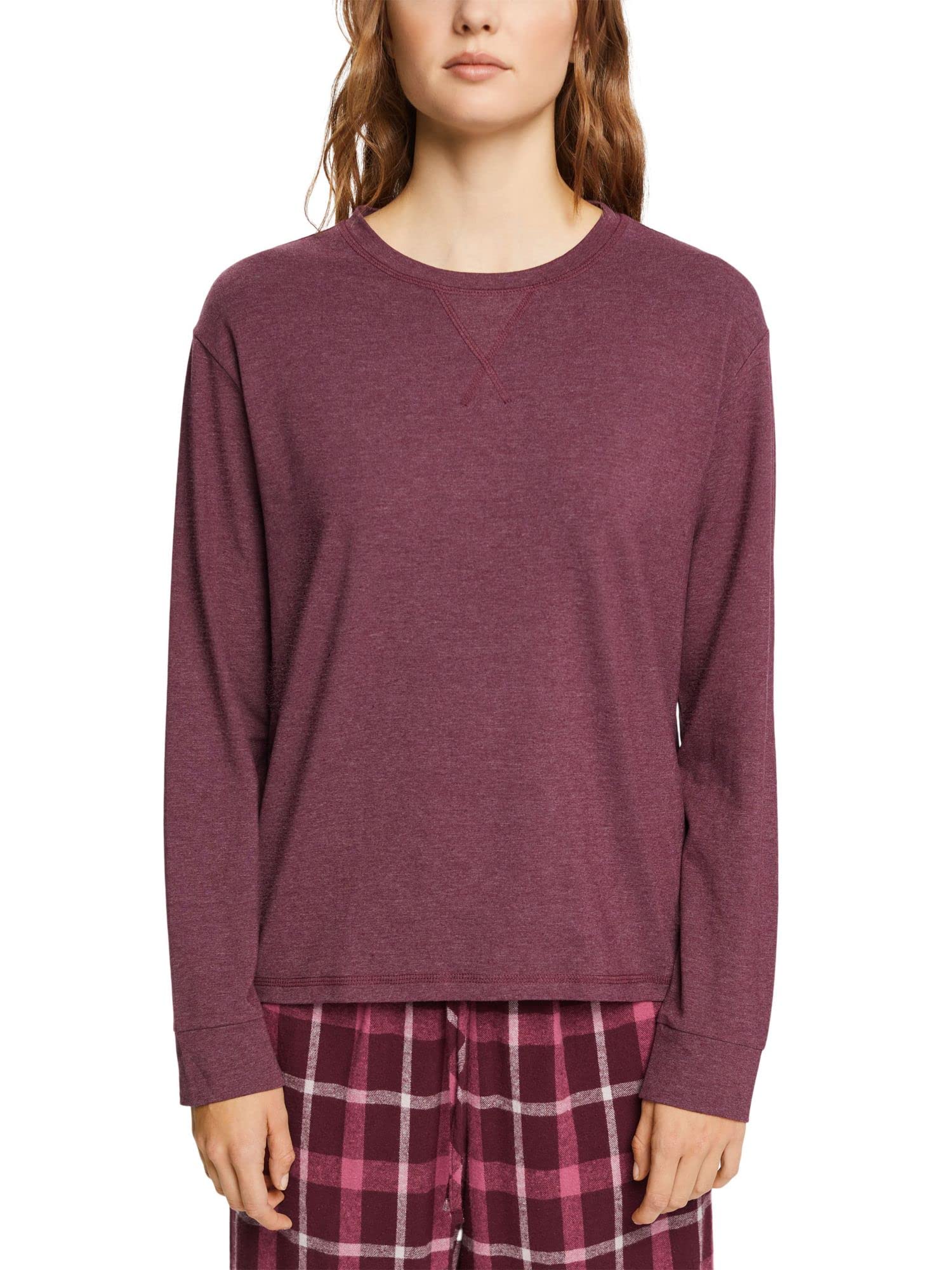 esprit-cosy-melange-sus-damen-longsleeve-pyjamaoberteil-kuscheliges-schlafshirt- image 7