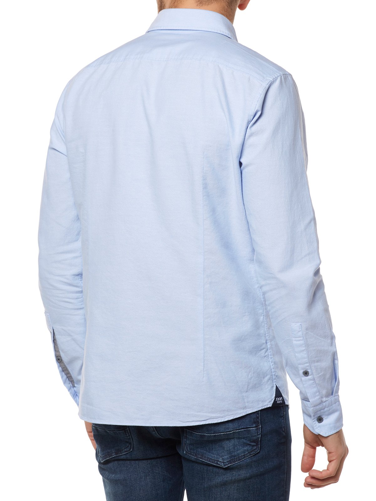 joop-hanson-herren-oxford-oberhemd-langarm-slim-fit-blau image 2