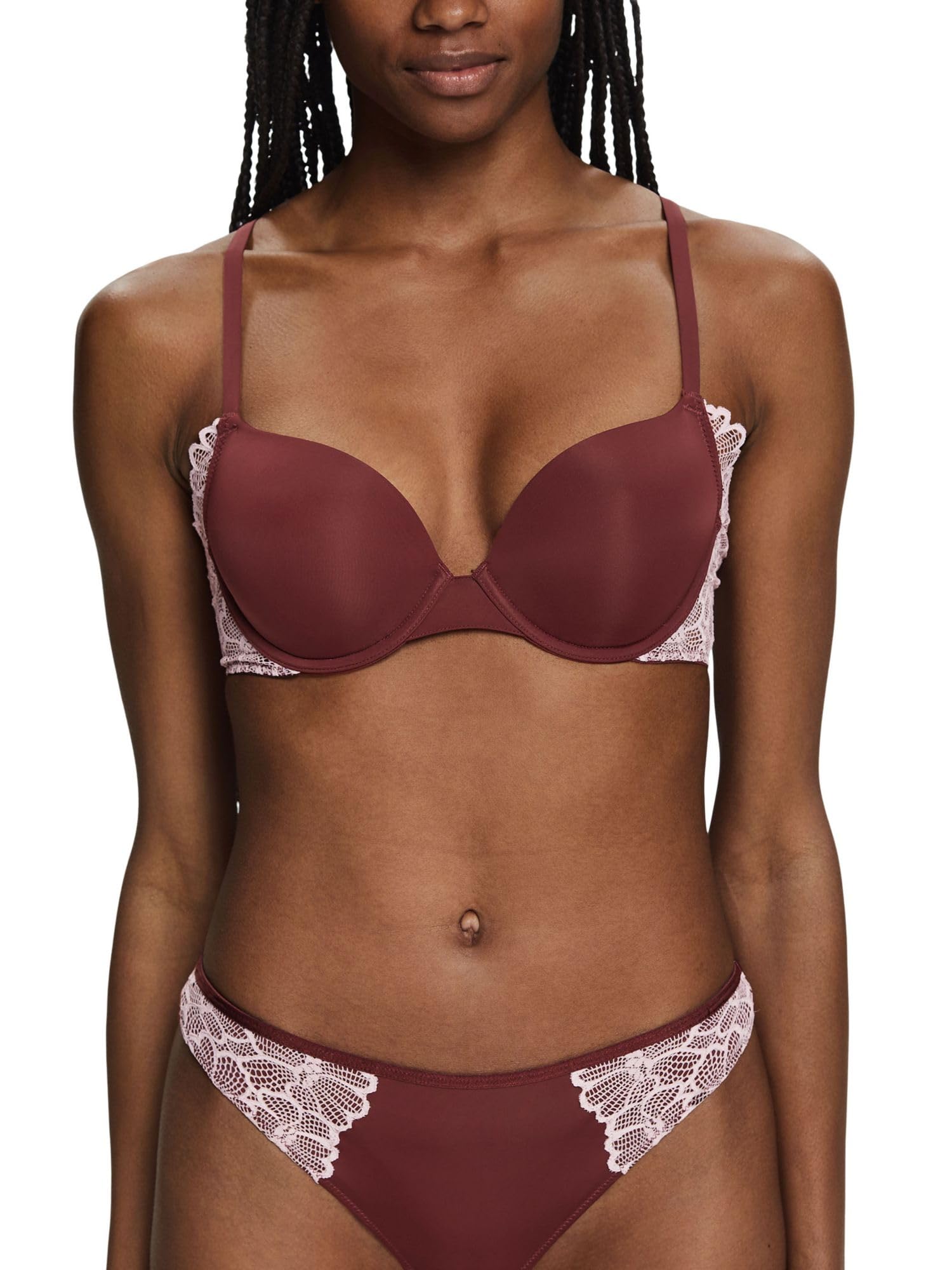 esprit-big-flower-lace-damen-t-shirt-bh-mit-pads image 2
