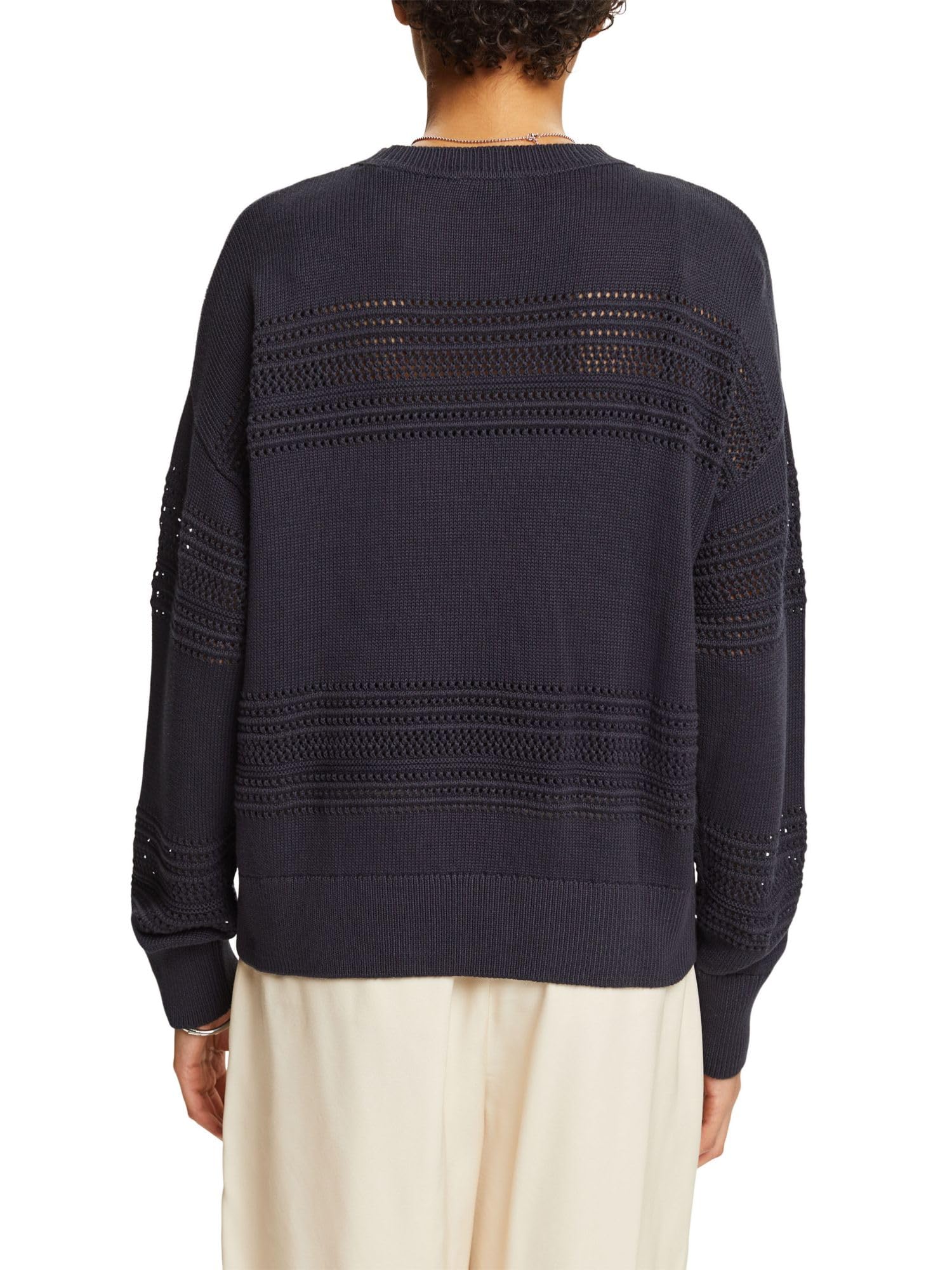 esprit-034ee1i306-damen-pullover-1er-pack-l-ssiger-strickpullover-mit-lockerer-p image 2