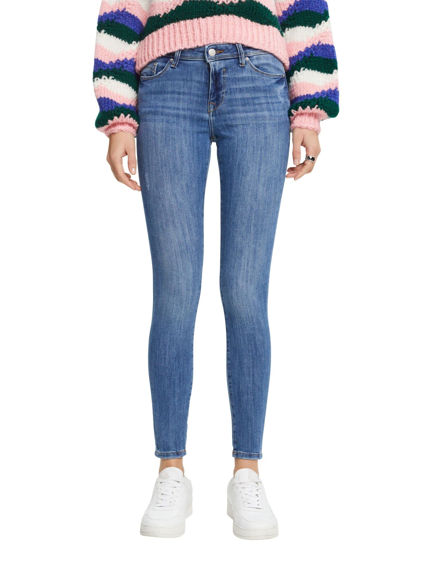 esprit-992cc1b340-damen-jeans-in-blue-medium-wash-classic-jeans-mit-regul-rer-pa image 1