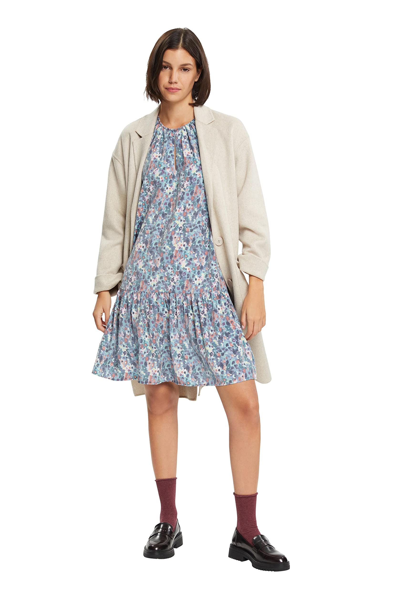 esprit-damen-kleid-092ee1e325-blickdichtes-sommerkleid-mit-gr-engetreuer-passfor image 6