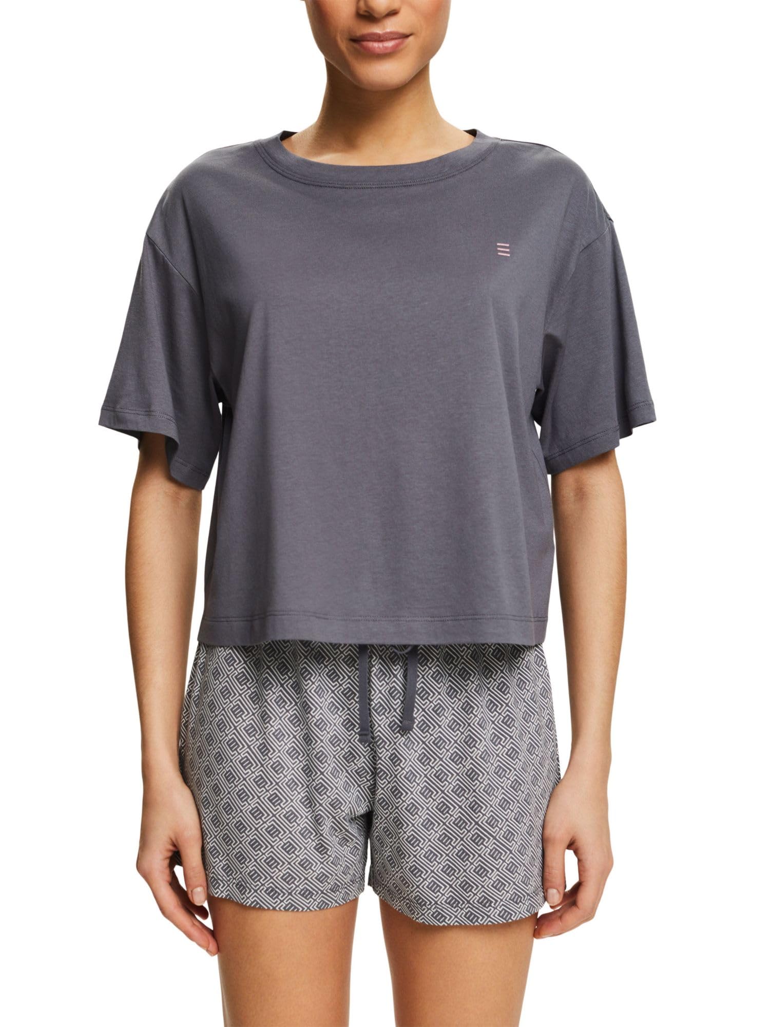 esprit-amelia-damen-pyjamaset-kurzarm-oberteil-mit-shorts-f-r-ruhigen-schlaf image 6