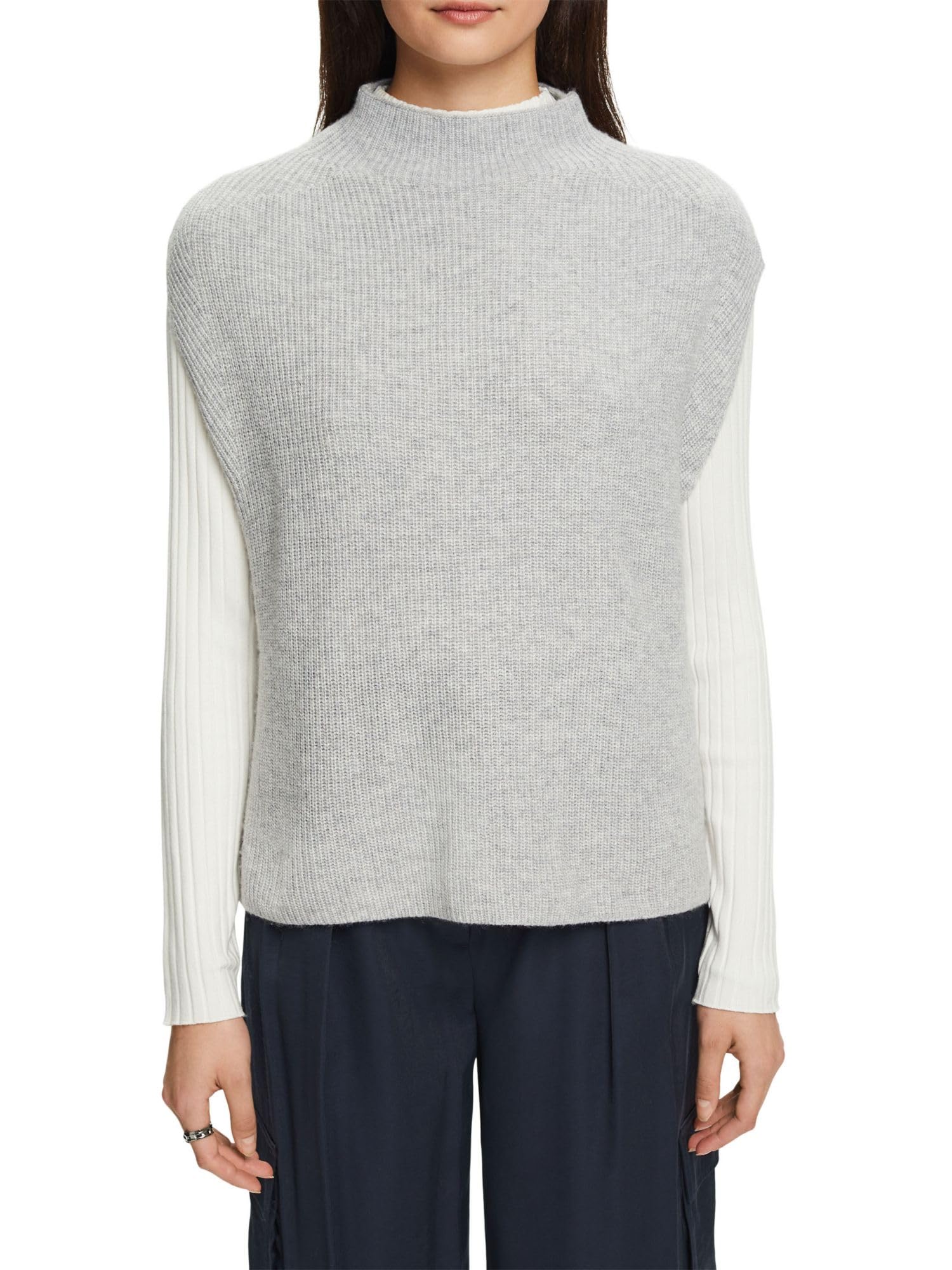 esprit-992eo1i310-pullunder-damen-rmelloser-strickpullover-zum-kombinieren image 6